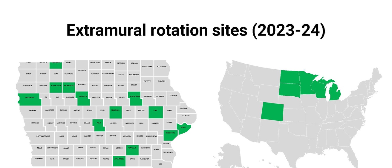 Extramural rotation sites 2023-24
