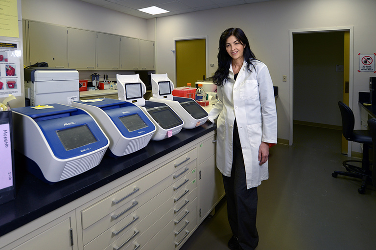 Lina Moreno in her lab